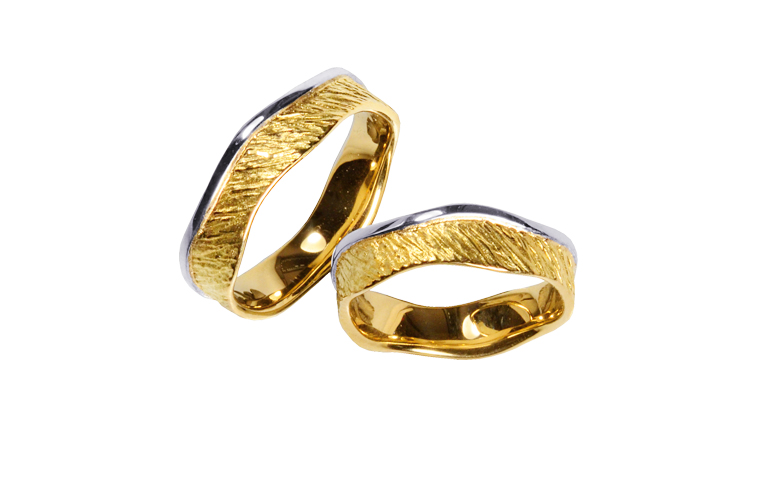 05307+05308-wedding rings, gold 750